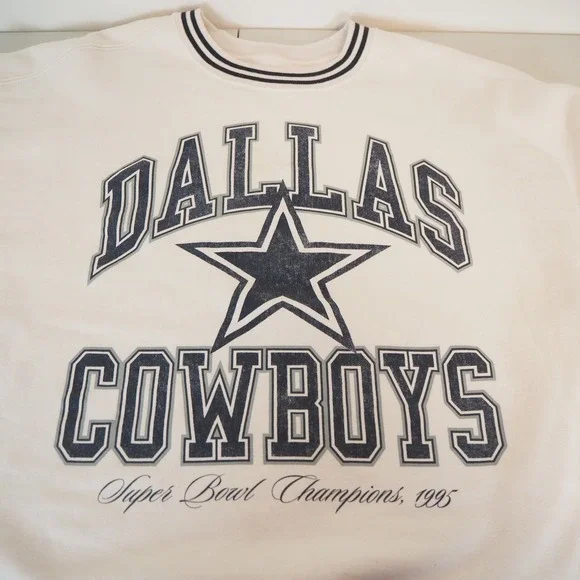 Abercrombie & Fitch NFL Dallas Cowboys Retro Sweatshirt Sz Large Oversized 1995 - Picture 1 of 12